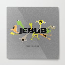 Scary Jesus Metal Print | Vector, Digital, Cutejesuscartoon, Graphicdesign, Scaredspirits, Cartoon, Typography, Jesuscartoon, Funnyjesus, Mightyjesus 