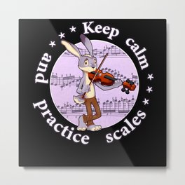 Keep calm practice scales violin rabbit Metal Print | Classicalmusic, Keepcalm, Practice, Curated, Violin, Musiciananimal, Music, Musicschool, Kids, Violinpractice 