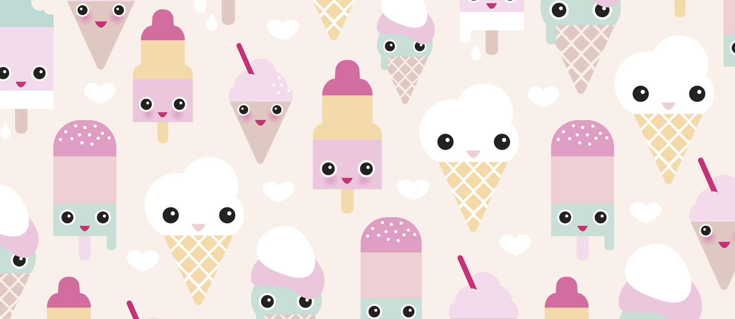 Cute Kawaii Summer Japanese Ice Cream Cones And Popsicle P Coffee