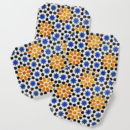 Arabic mosaic of tiles in Moroccan style, decorative background Coaster