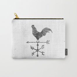 Weather Vane Carry-All Pouch | Illustration, Blackandwhite, Hen, Abstract, Woods, Compass, Vane, Weathervane, Hipster, Bird 