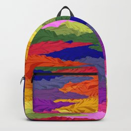 Rainbow Ripples Backpack | Rain, Fullrainbow, Colors, Vintage, Drawn, Expressive, Unicorncolors, Color, Digital, Spectrum 