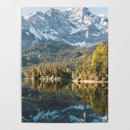 Sunrise At Eibsee, Germany Poster