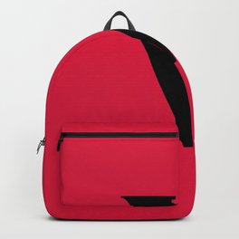 v (BLACK & CRIMSON LETTERS) Backpack | Cool, Letter, Graphicdesign, Initial, Design, Stylish, V, Alphabet, Blackandcrimson, Classy 