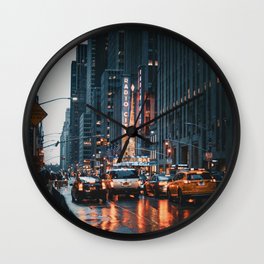 New York City Street Wall Clock | Rain, Aesthetic, Chicago, Citylights, Color, Photo, Film, Black And White, Radiocity, Popular 