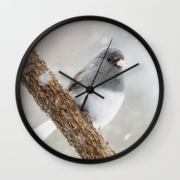 Dark-eyed Junco Wall Clock | Snow, Wilderness, Cold, Nationalpark, Animal, Naturephotography, Photo, Shenandoah, Outdoors, Thegreatoutdoors 