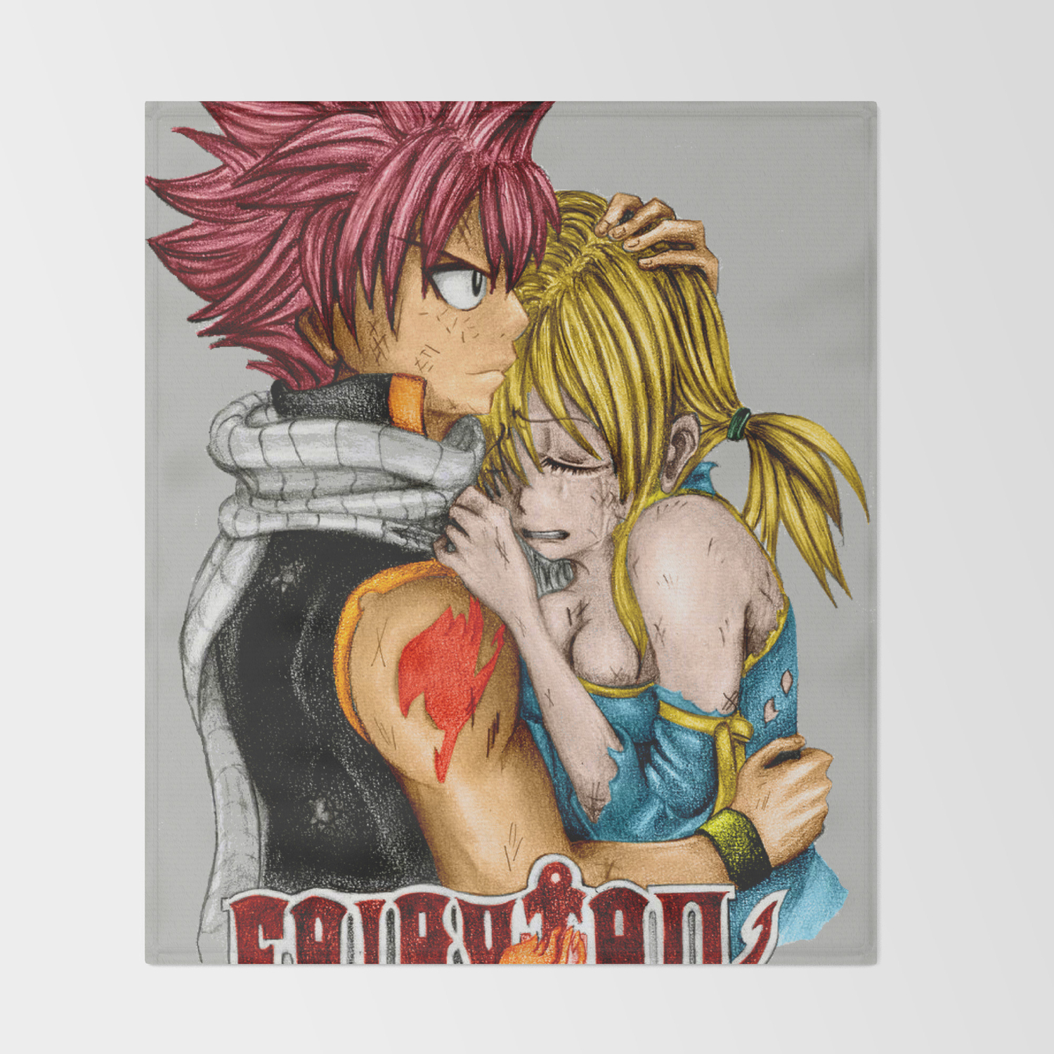 Get Wallpaper Natsu And Lucy Fairy Tail Throw Blanket By Mangasekai Society6 Free