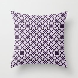 Lavender Field Abstract Mid-Century Modern Pattern Throw Pillow
