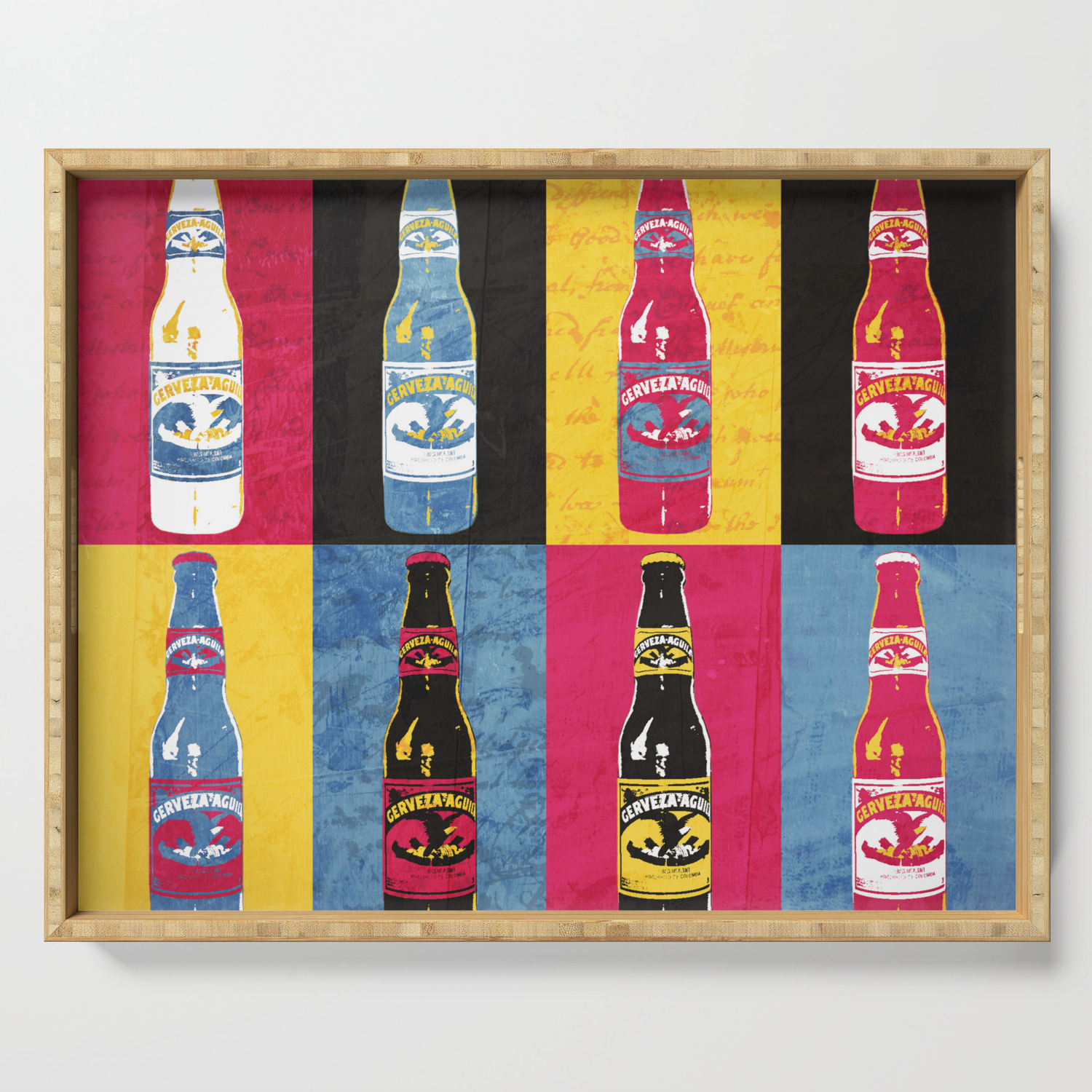 Cerveza Águila Pop Art Serving Tray by Realismagico | Society6