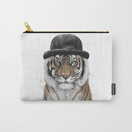 Welcome to the jungle II Carry-All Pouch | Nature, London, Funny, Cat, Drawing, Hat, Tiger, Watercolor, Wildlife, Cats 