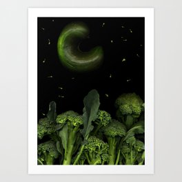 Moon over Broccoli Art Print