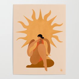 Cling to your light  Poster | Light, Sun, Goodvibes, Selfcare, Encouragement, Positivity, Digital, Selflove, Curated, Illustration 