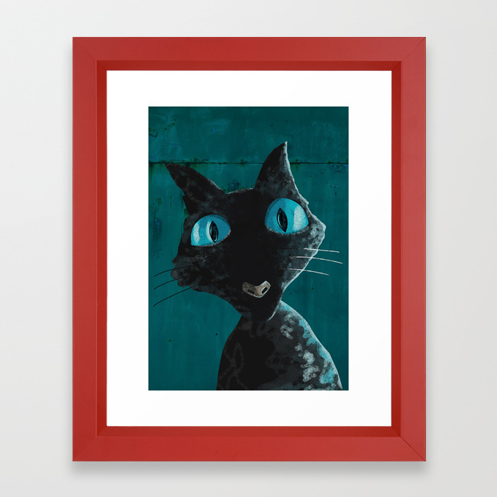 Coraline Cat Framed Art Print By Jeanmichell Society6