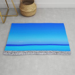 Elli Beach, Rhodes, Greece Rug | Digital, Blue, Island, Greece, Beach, Summer, Mediterranean, Turquoise, Sun, Travel 