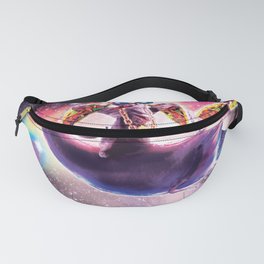 Thug Space Cat On Dolphin Unicorn - Taco Fanny Pack
