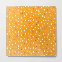 Abstract, Spotted Pattern, Yellow and Terracotta, Boho Art Metal Print | Cutedesigns, Colorful, Abstract, Modern, Bathroom, Yellow, Cool, Spotted, Minimal, Summer 