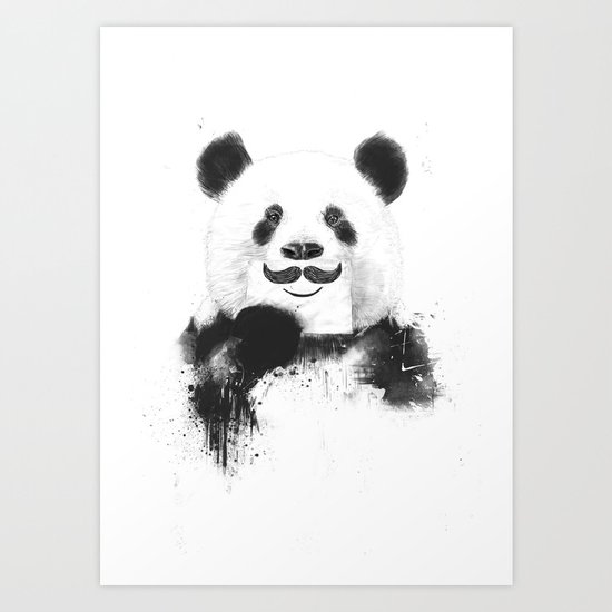 Funny panda Art Print by soltib | Society6