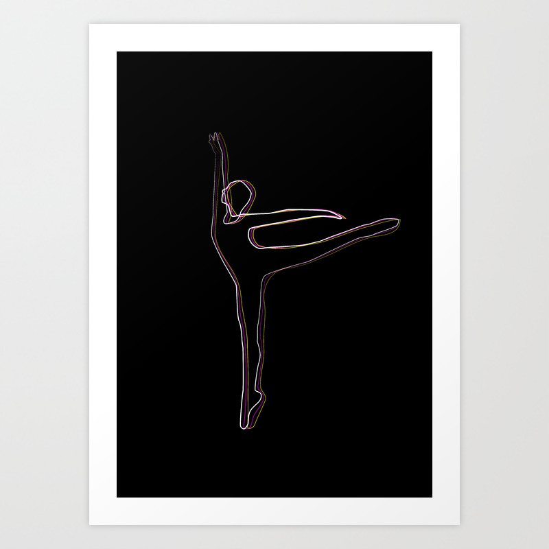 Woman Outline Illustration Ballet Dancer Oneliner Drawing
