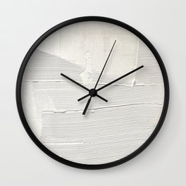 Relief [1]: an abstract, textured piece in white by Alyssa Hamilton Art Wall Clock | Wallhanging, Contemporary, Design, Classic, Tapestry, Abstract, Coaster, Street Art, Fineart, Interiordesign 