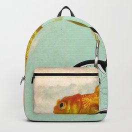 unicycle gold fish -2 Backpack