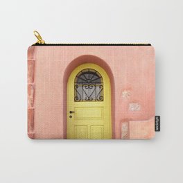 Orange House Front Door in Greece, Aegean and Venetian Architecture of Kythira Island, Travel Photography Carry-All Pouch | Europe, Greece, Modern, Orange, Minimalist, Travel, House, Printsproject, Mediterranean, Front 