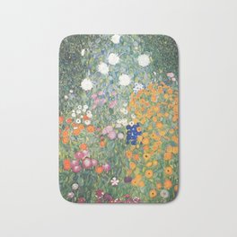 Gustav Klimt Flower Garden Badematte