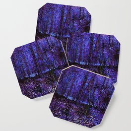 Van Gogh Trees & Underwood Purple Blue Coaster