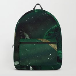 Copper Colored Comet Cometh Backpack | Atmospheric, Aura, Vapors, Scary, Aerosol, Fireball, Stars, Space, Fallingstar, Painting 