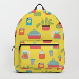 Bright Kitchen Backpack | Digital, Storage, Plants, Cans, Pots, Jugs, Cooking, Glass, Food, Utencils 