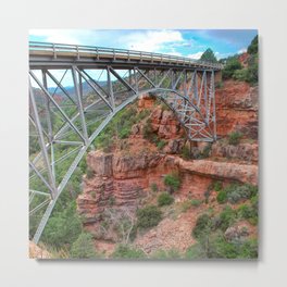 Midgley Bridge in Sedona Arizona - 1x1 Metal Print | Canyonbridge, Usa, Redrocks, Gregballos, Metalbridge, Sedonabridge, Gregoryballos, Arizonalandscape, Landscape, Unitedstates 