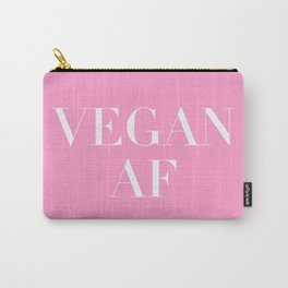 Vegan AF Statement Carry-All Pouch | Veganaf, Typography, Animalrights, Plantstrong, Plantfueled, Cruelty Free, Plantpower, Vegan, Graphicdesign, Lifestyle 