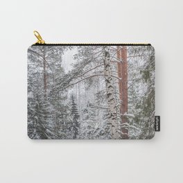 Winter in the Mountains Carry-All Pouch | Birchs, Hoarfrost, Forest, Snowy, White, Landscape, Snow, Photo, Snowforest, Uralmountains 