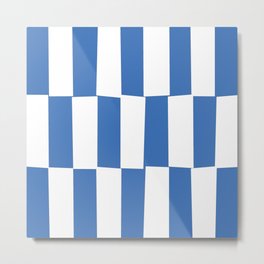 Modern royal blue and white trendy checker pattern Metal Print | Geometrical, Trendy, Modern, Abstract, Shapes, Pattern, Checkerpattern, Digital, White, Geometricallines 
