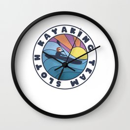 Sloth Kayaking Team Kayer Lover Retro Wall Clock | Kayakingsaying, Kayaklover, Kayak, Kayaking, Paddling, Kayaker, Paddle, Seakayak, Sloth, Kayakfishing 