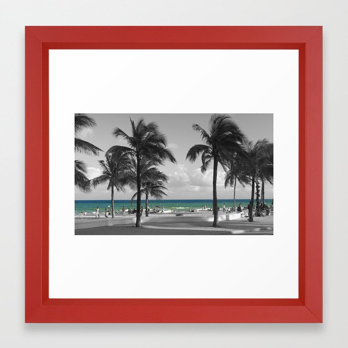 Miami Beach Florida Ocean photography Framed Art Print by raymondearley