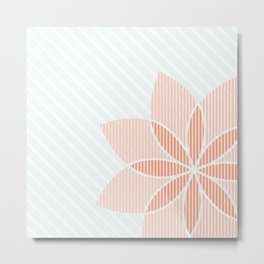 Floral Stripes Metal Print | Nature, Graphic Design, Digital, Vector 