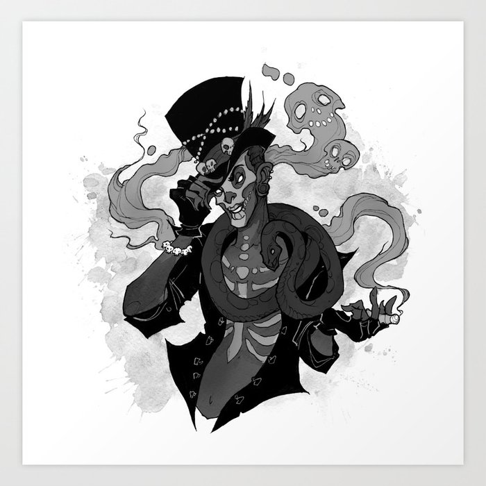 Inktober Baron Samedi Art Print By Irenhorrors Society6
