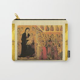 Saint Mary Religious Scene - Gothic Carry-All Pouch | Catholic, Gothic, Manuscript, Saintmothermary, Religion, Priests, Divine, Church, Allegory, Divinity 