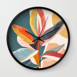 Colorful Branching Out 01 Wall Clock
