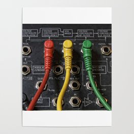 Korg Ms 20 Modular coloured patches cords Poster