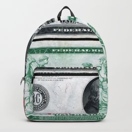 1914 $100 Dollar Bill Federal Reserve Note with a portrait of Benjamin Franklin Backpack