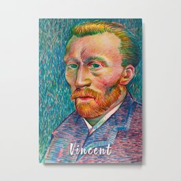 Vincent Metal Print | Dutch, Van, Sketch, Creative, Art, Gogh, Popular, Modern, Masters, Colored Pencil 