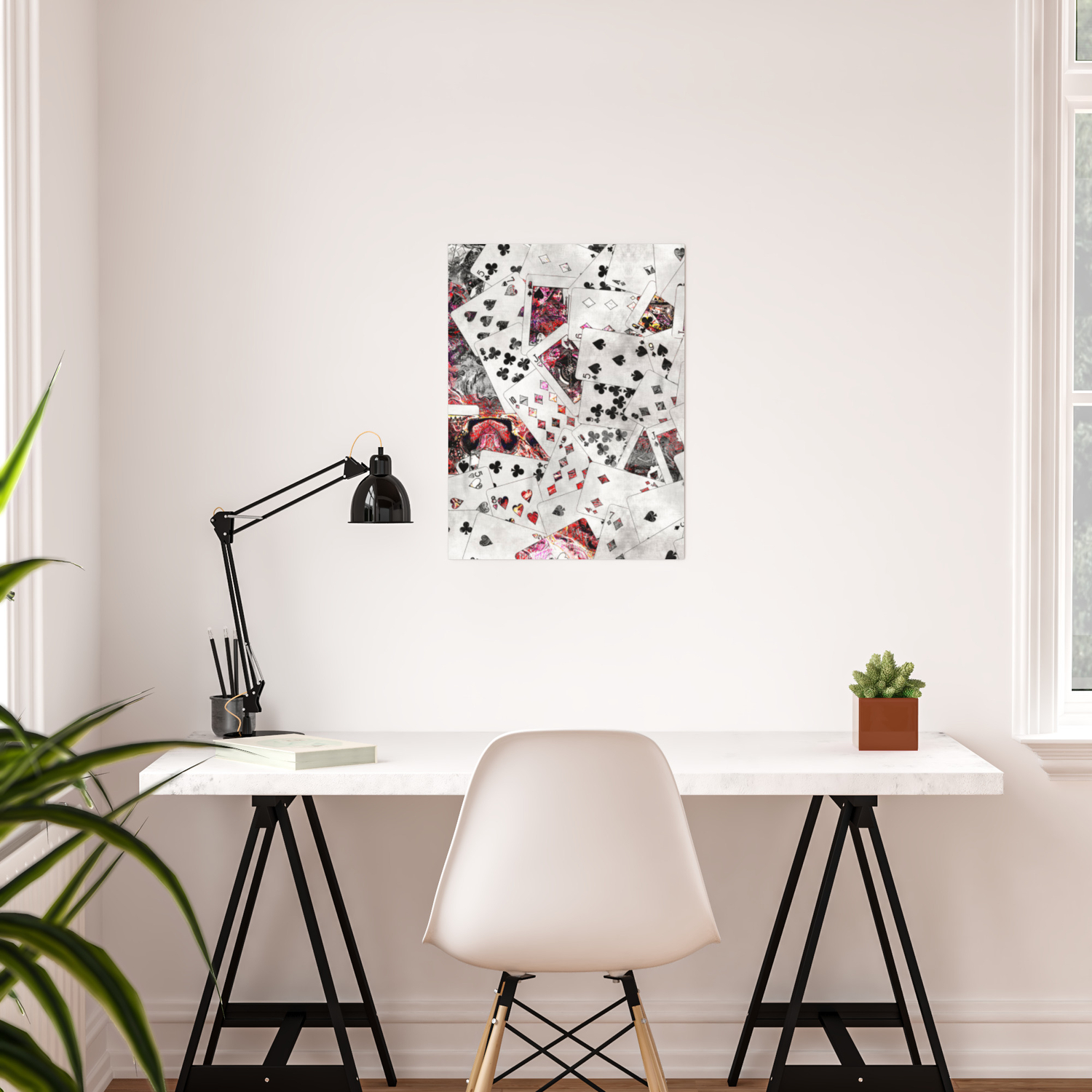 Abstract Playing Cards Digital Art Poster By K9printart Society6
