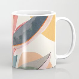Colorful Branching Out 01 Coffee Mug | Foliage, Colorful, Leaf, Botanical, Watercolor, Plant, Nature, Tropical, Pattern, Modern 