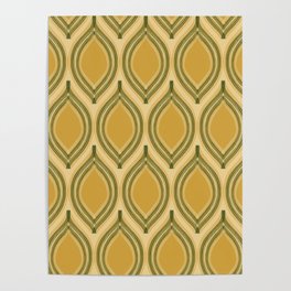 Mid-Century Modern Art Abstract Lemondrop Pattern 11.0 Poster