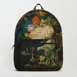 Still Life with Flowers and Fruit by Jan van Huysum (1749) Backpack | History, Painting, Historic, Huysum, Floral, Stilllife, Oil, Antique, Old, 1749 