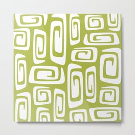 Mid Century Modern Cosmic Abstract 613 Olive Green Metal Print | Atomicage, Abstract, Midcenturymodern, 1950S, Pattern, Chartreusegreen, Spaceage, Midcenturydecor, Eamesera, Vintage 