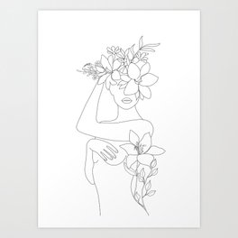 White Pretty Flower Art Prints For Any Decor Style Society6,Beautiful Artistic Drawings Of Flowers