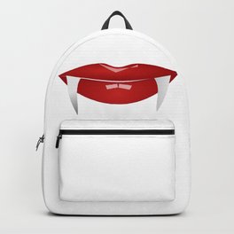 Vampire Lips with Fangs  Backpack | Graphicdesign, Kiss, Vampires, Vampirefangs, Blood, Redlips, Mouth, Vampireteeth, Dracula, Vampire 