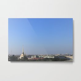 Clear sky cityscape. Admiralty building and winter palace. Metal Print | Saint, Cityscape, Palace, Photo, Building, Winter, Admiralty, Petersburg, Clear, Sky 